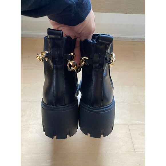 Madden girl Women's "Honey" Chain Chelsea black ankle boot sz 7/7.5 missized - Picture 10 of 11